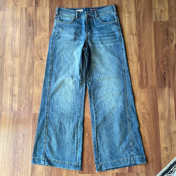 Pilcro Denim - Anthropologie Pilcro Annie Wide Leg 28 Denim Jeans